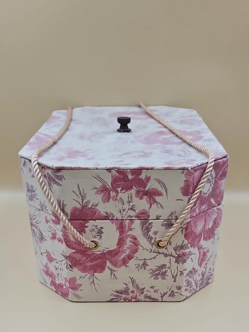 Pink Floral Sewing Case - Vintage